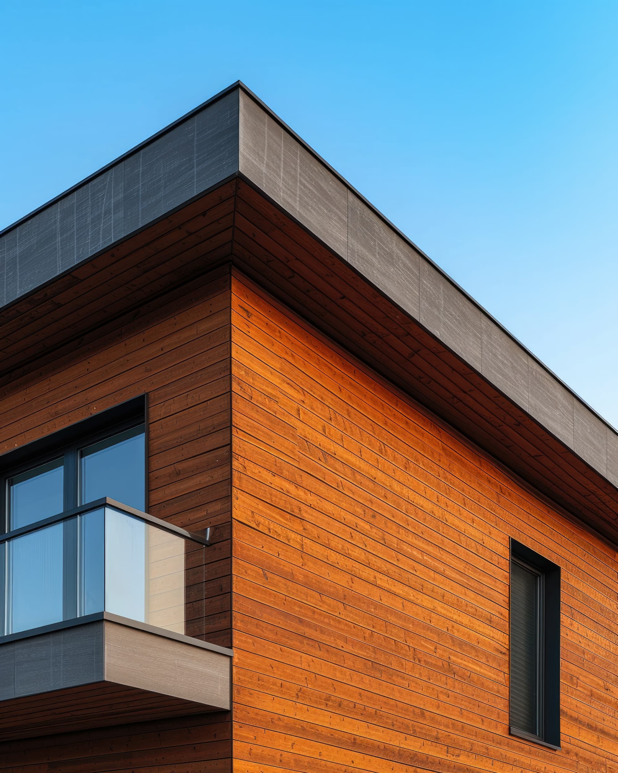 Exterior upgrade — wood siding and windows